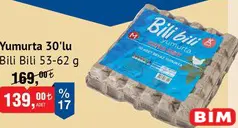 BİLİ BİLİ YUMURTA 30'LU 53-62 G fiyat ve kampanya bilgisi